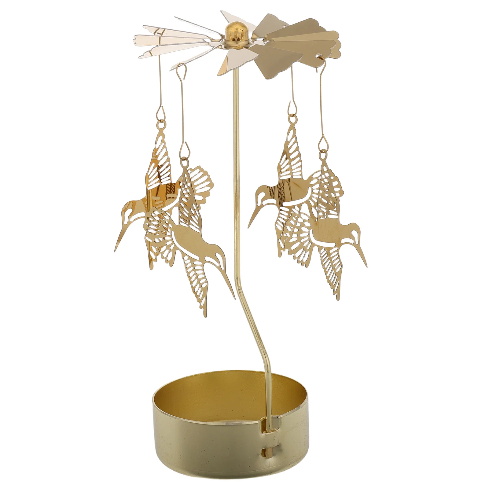 

Tea Light Carousel Hummingbird Rotating Holder Aromatherapy Burner For Home Decor Living Room Bedroom Decoration