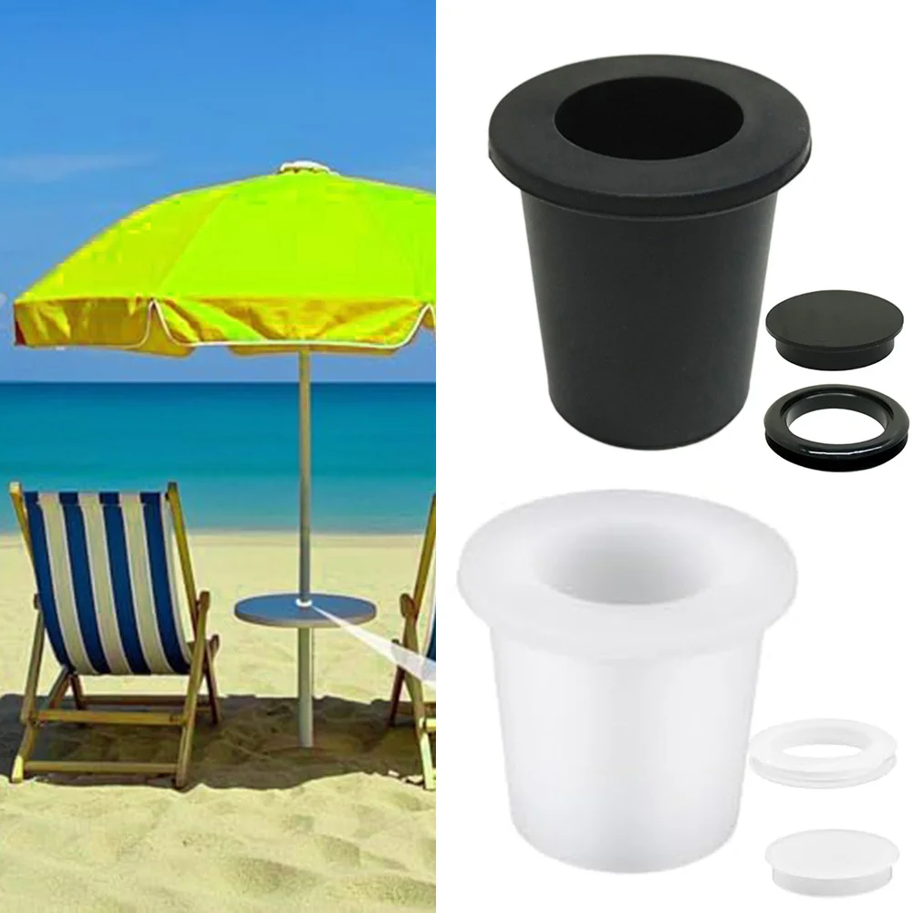2 Sets Outdoor Garden Patio Table Umbrella Hole Loop Silicone Umbrella Wedge Hole Rings And Covers Kit Awning Accessories
