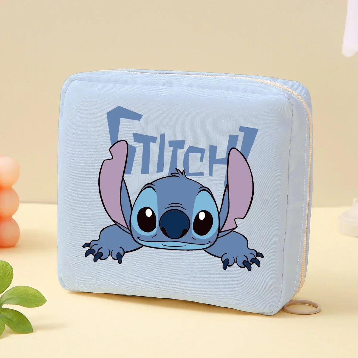 Disney Stitch Sanitary Napkin Storage Bag Cartoon Anime Lilo & Stitch Mini Creative Fashionable Canvas Cosmetic for Women Gift