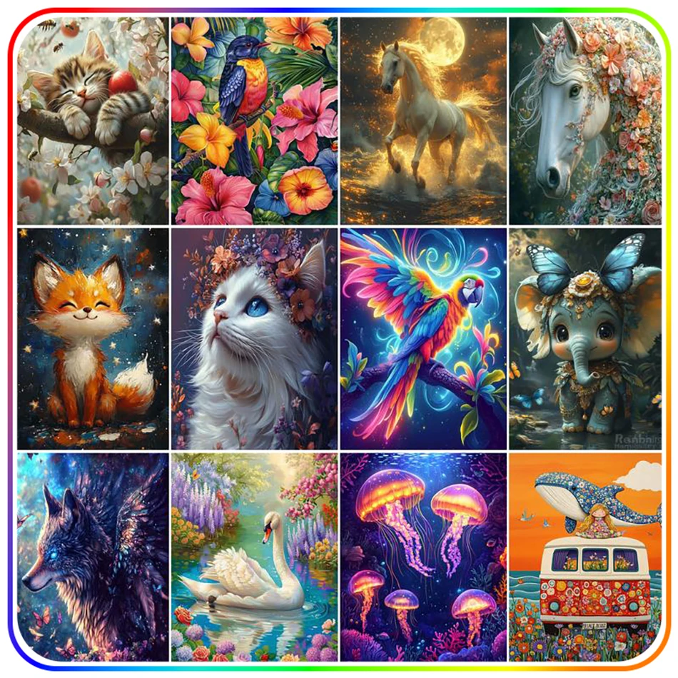 

SDOYUNO Diamond Painting Kit Completo Needle Arts Craft Animals Paint With Diamonds Diamond Mosaic Gift Crystal Home Decoration