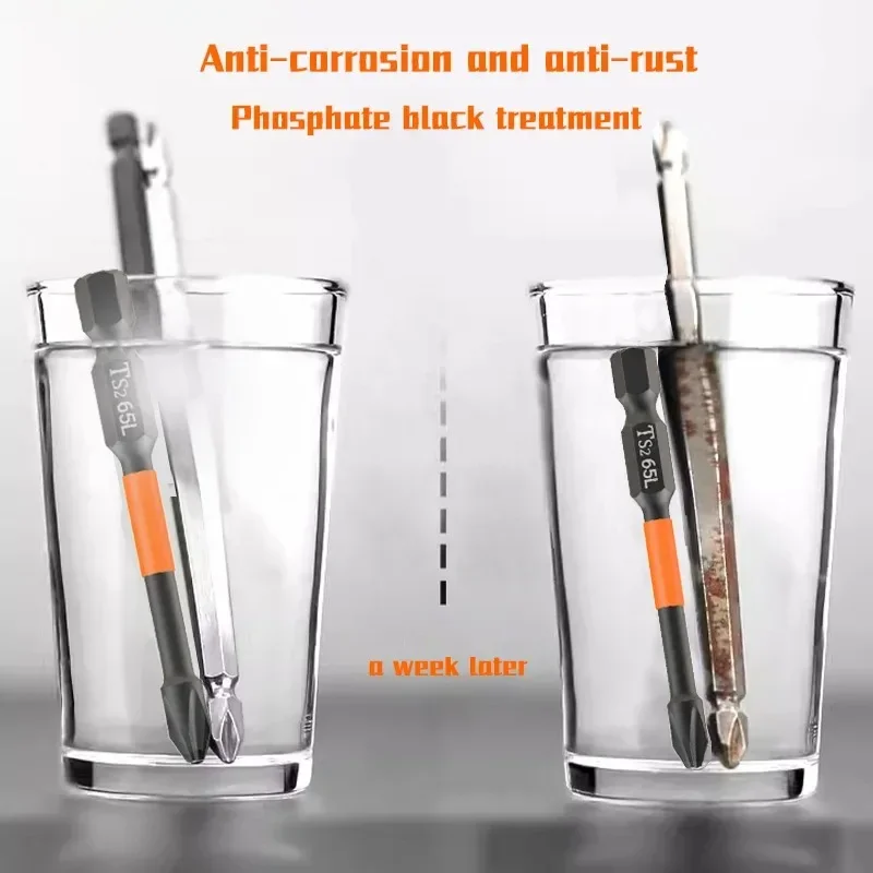 BIESUO Screwdriver Set Hand Tools Strong Magnetic Batch Head Screwdriver Electric Bit High Torque Hex Shanked Cross Bits Set