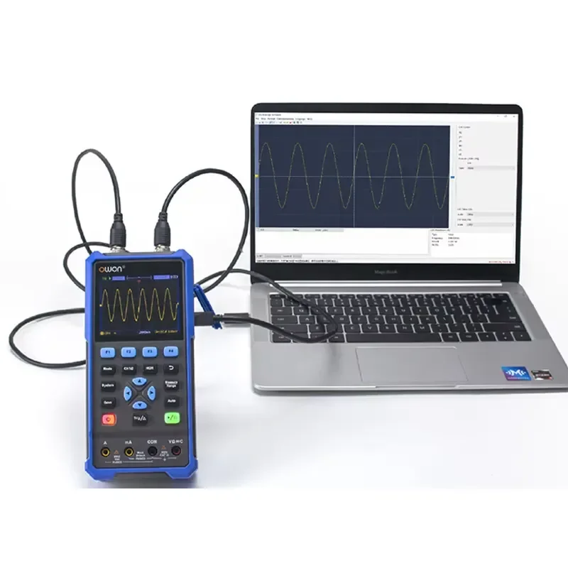 for HDS2102S HDS2202S Digital Oscilloscope 2 Channels 200MHz 1GSa/s Portable 3in1 USB Oscilloscope Multimeter Waveform