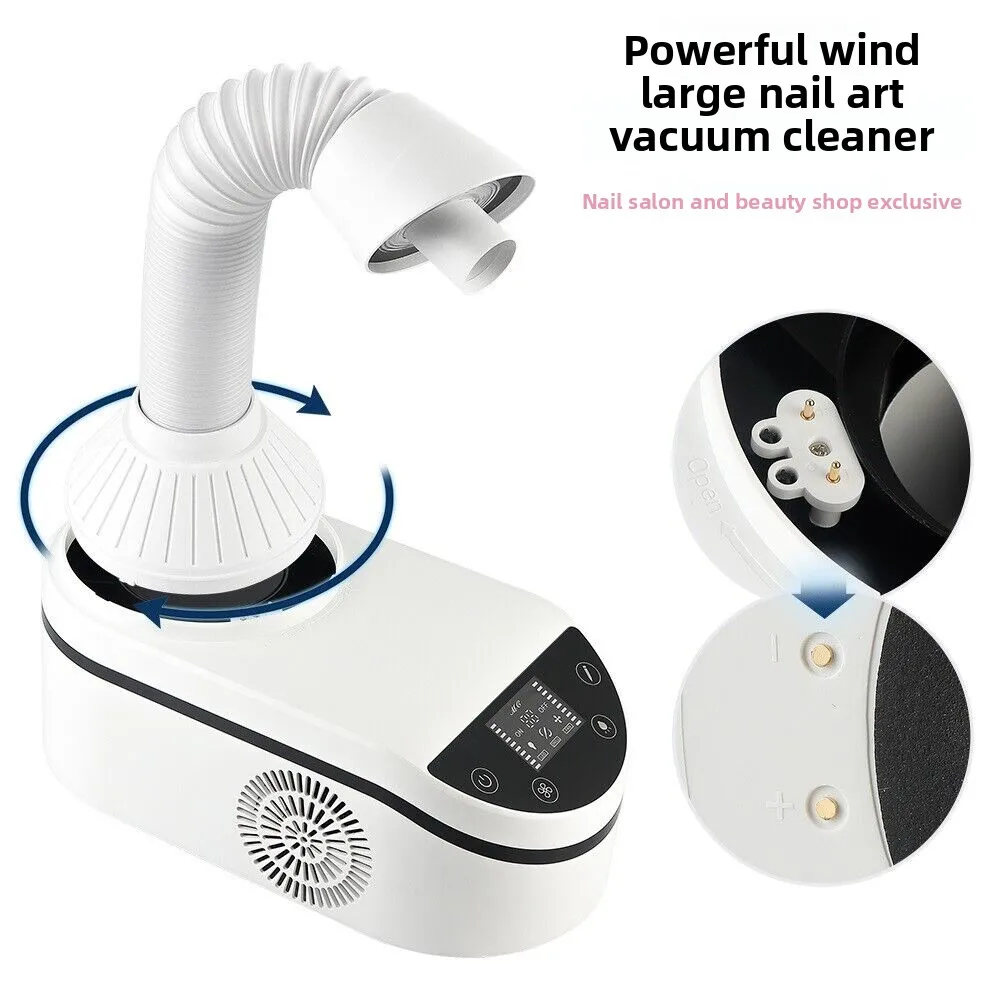 2026 Multifunctional Silent Nail Dust Collector High Power Strong Suction Nail Polishing Dust Absorber Tool