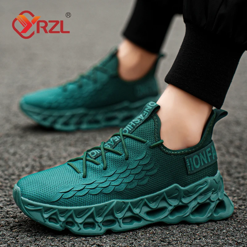 YRZL أحذية رجالية أحذية رياضية مريحة تنفس احذية الجري الرجال حذاء رياضي للتنس حجم 39-46 أحذية المشي رجل