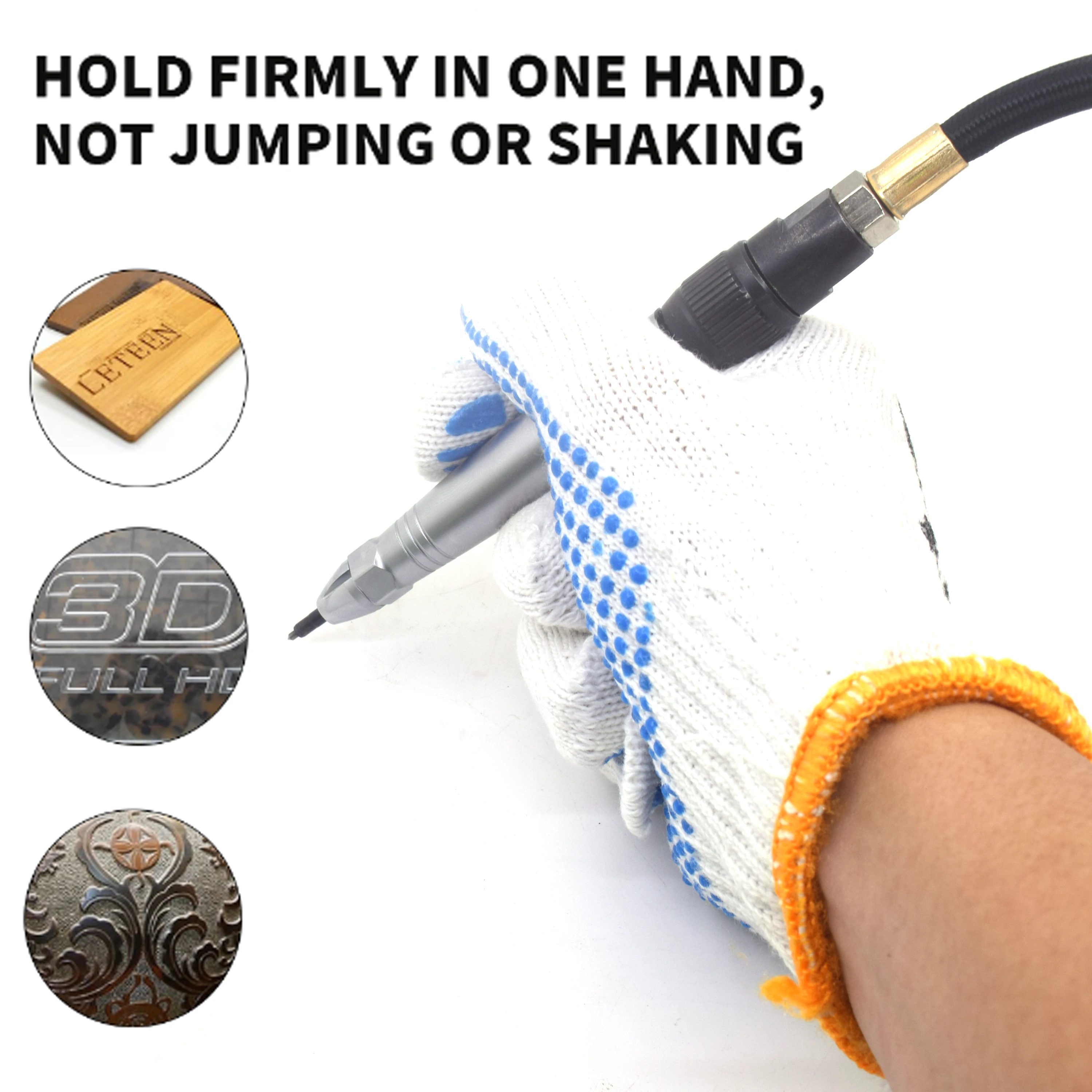 Micro Engraving Pen  Pneumatic Engraving Pen Pneumatic Air Scribe Hammer Hose Engraving Pen for Carving Glass Stone DIY Tool