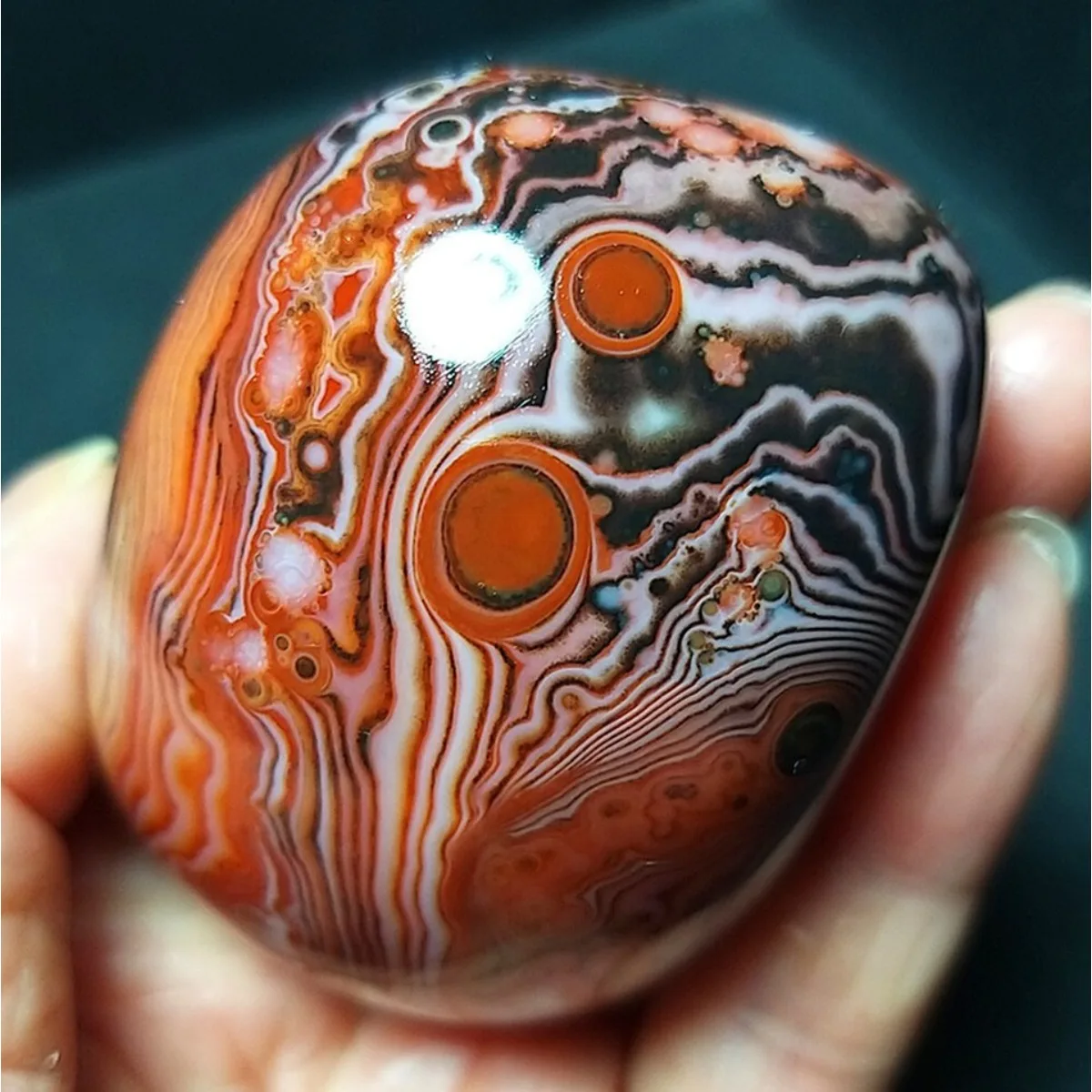 Banded Agate Smooth Texture, Nature Made, Polished Tumbled, Collector Gift, Natural Stone, Crystal Collection, Table Display