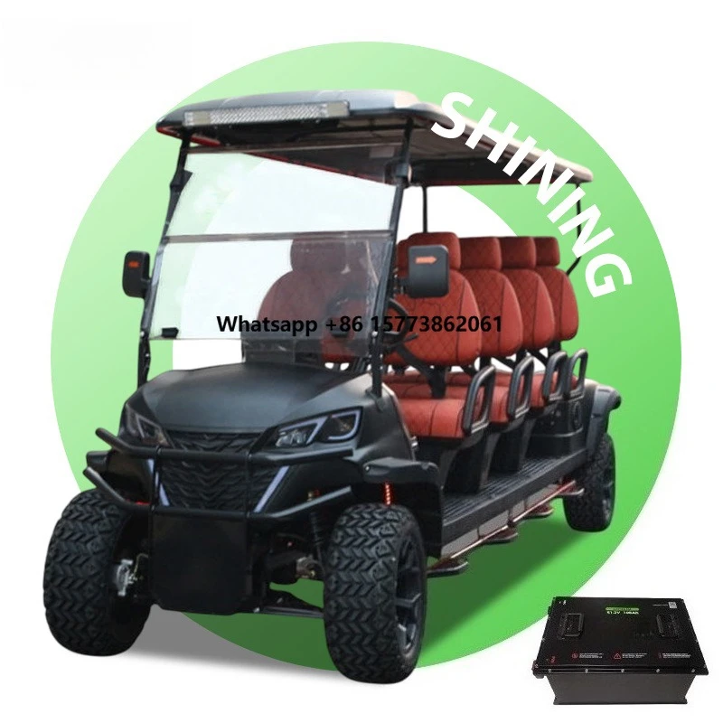 Carrito de golf eléctrico todoterreno de 8 pasajeros con batería de litio OEM nueva de 72V LSV