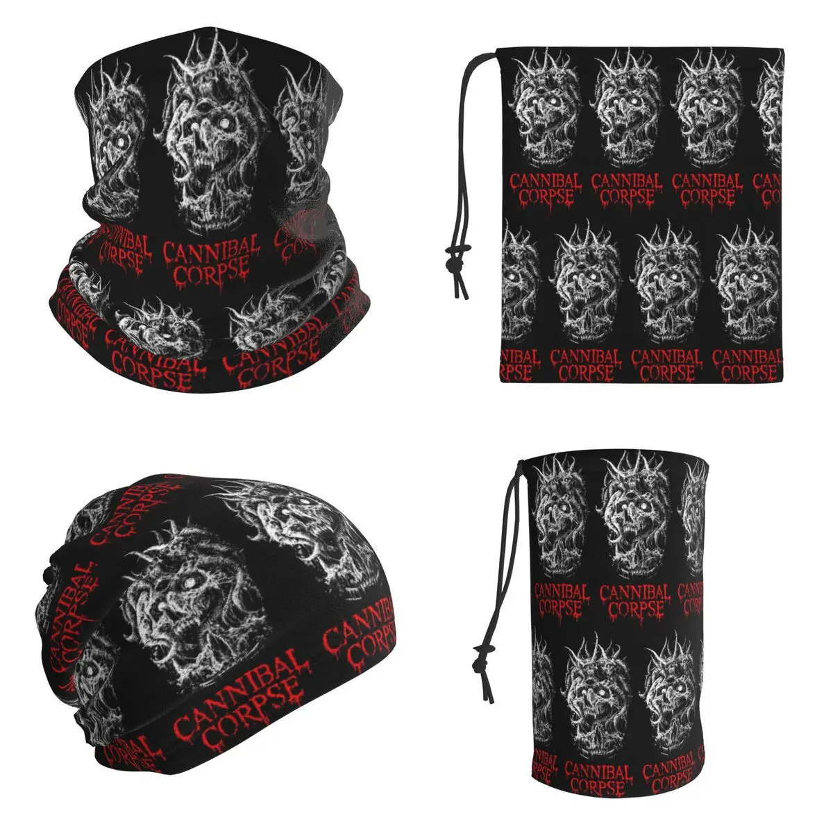 Cannibal Corpse Metal Skateboard Bandana Neck Cover Printed Wrap Scarf Multifunction Headband Unisex Adult Washable
