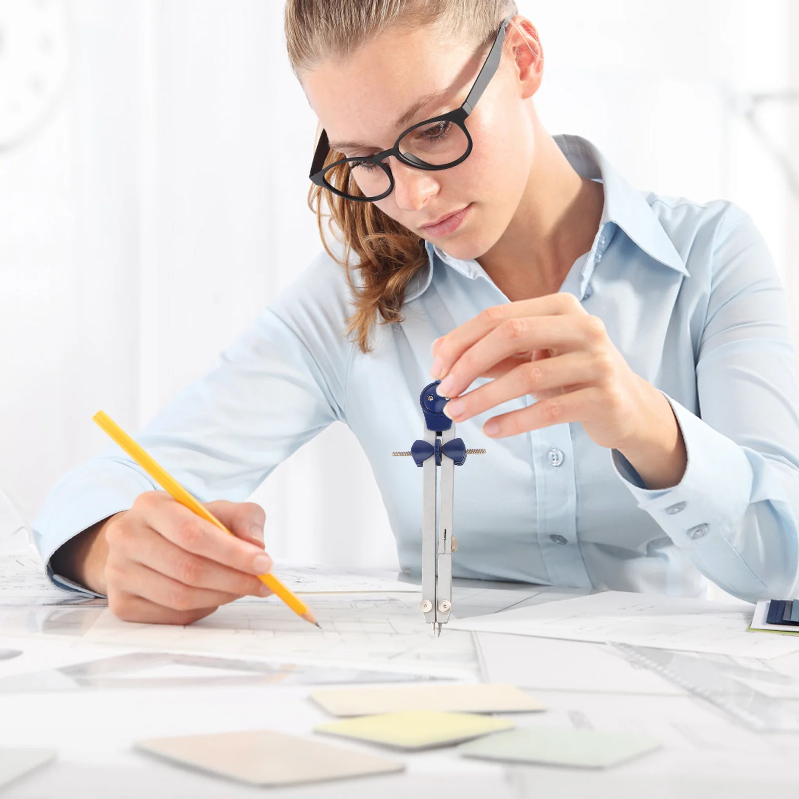 Professional Compass Set Precision Drafting Drawing Compass for Students Office Worker Compass for Geometry