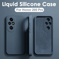 For Honor 200 Pro Case Liquid Silicone Camera Lens Protector Phone Case For Honor 200 Pro Honor200 Pro 200Pro 5G Soft Back Cover