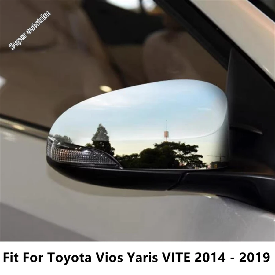 

ABS Chrome Accessories For Toyota Vios Yaris VITE 2014 - 2019 Car Styling Front Door Side Rearview Mirror Cover Trim Exterior