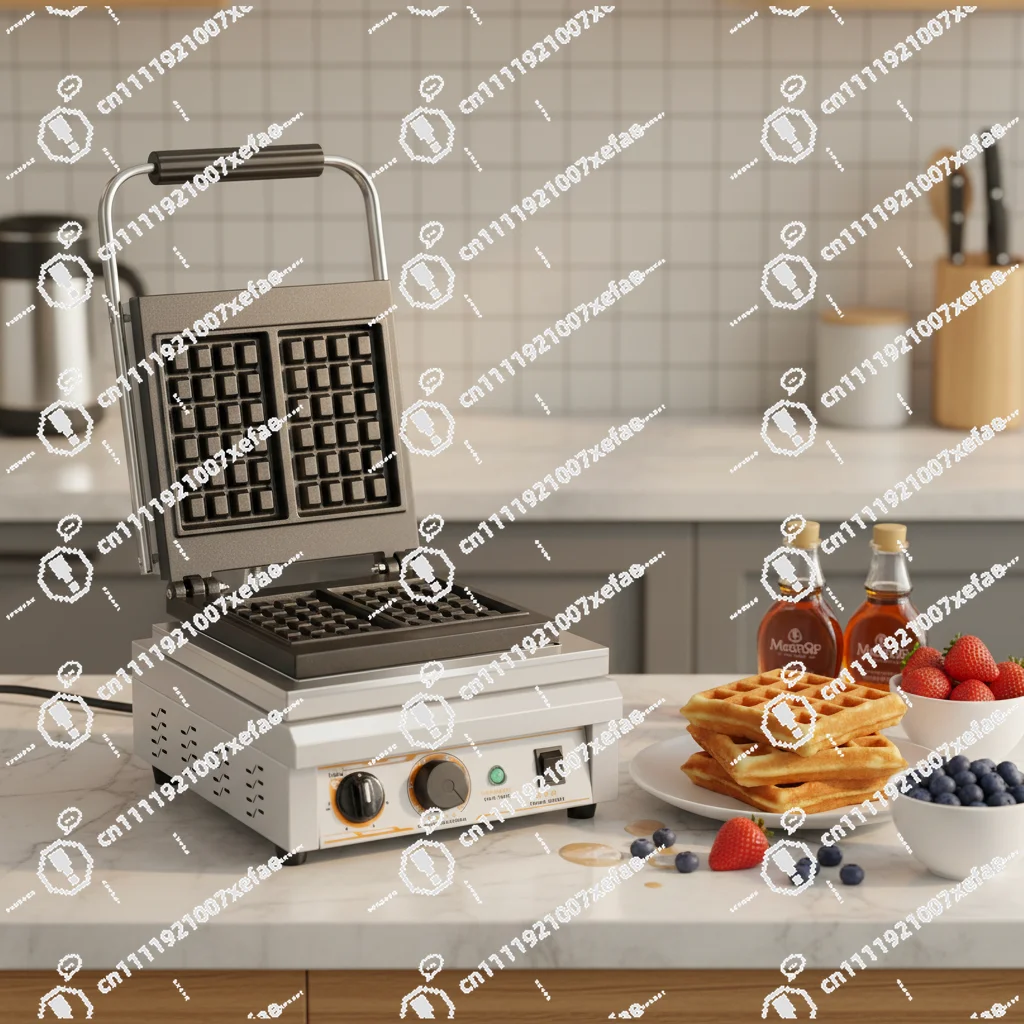Commercial Waffle Bread Maker Professional Electric Belgian Waffle Iron for Business
