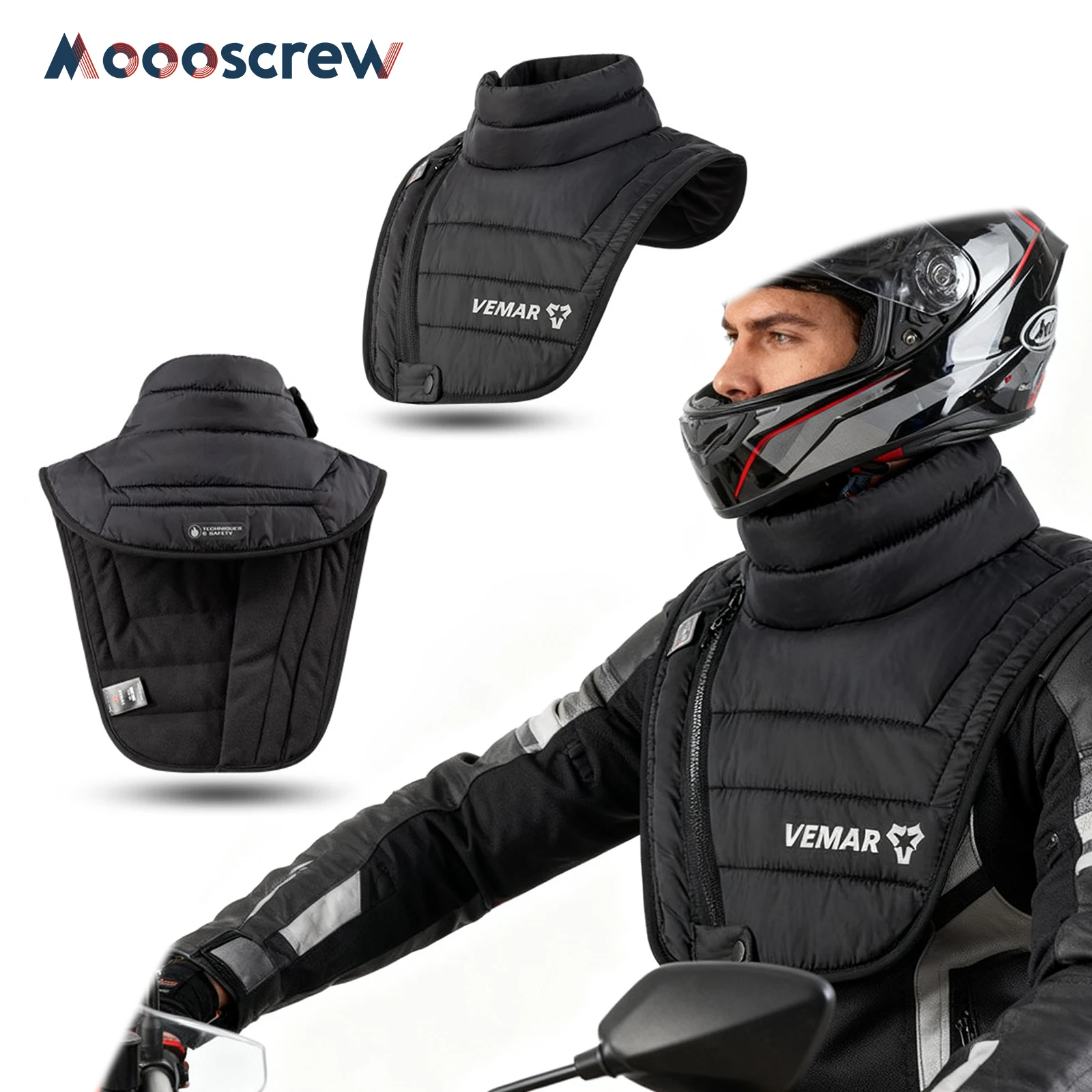 

Motorcycle Neck Gaiter Scarf Winter Warmth Cold-Resistant Windproof Water-Repellent for Winter Riding Unisex Men & Women