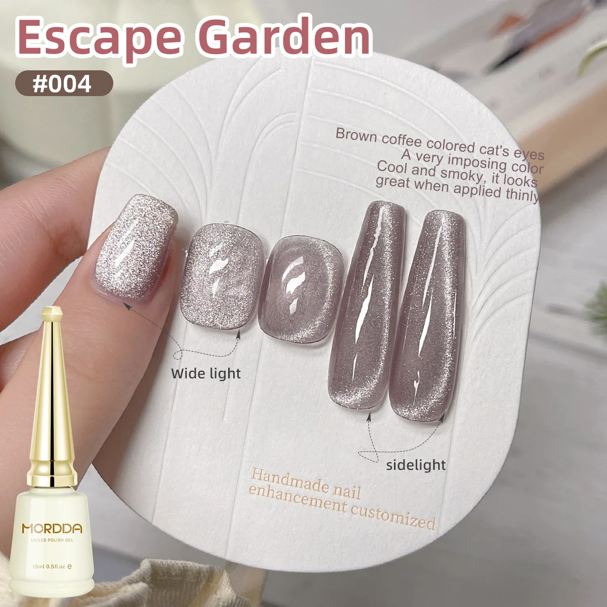 Kolor szampański kot magnetyczny żelowy lakier do paznokci musujące srebrne światło księżyca efekt kociego oka Soak Off półtrwały lakier do paznokci