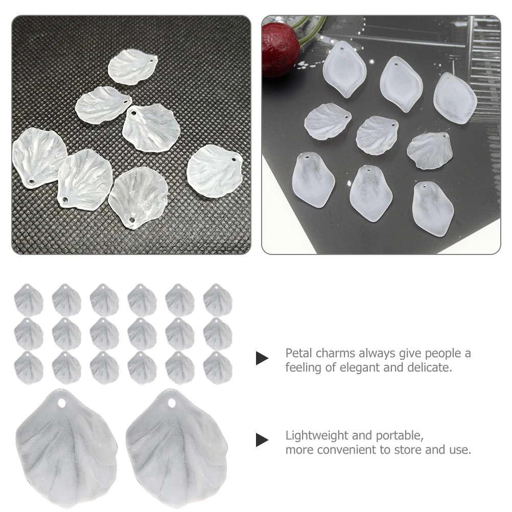 

100 Pcs Pearl Petal Hair Accessories Charms for Earring Making Bracelet DIY Jewelry Crafts Small Flowers Lightweight Portable