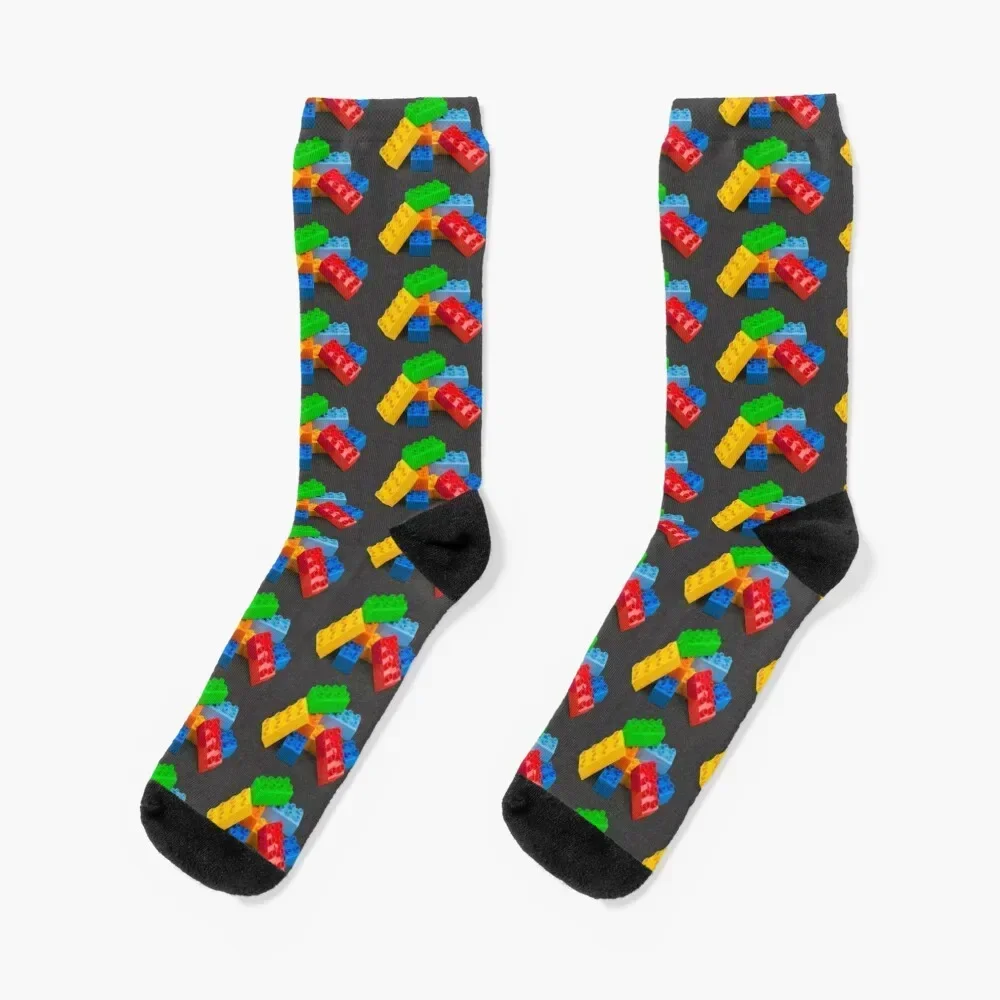 Build those blocks Socks tennis gifts colored crazy Socks For Women Men's