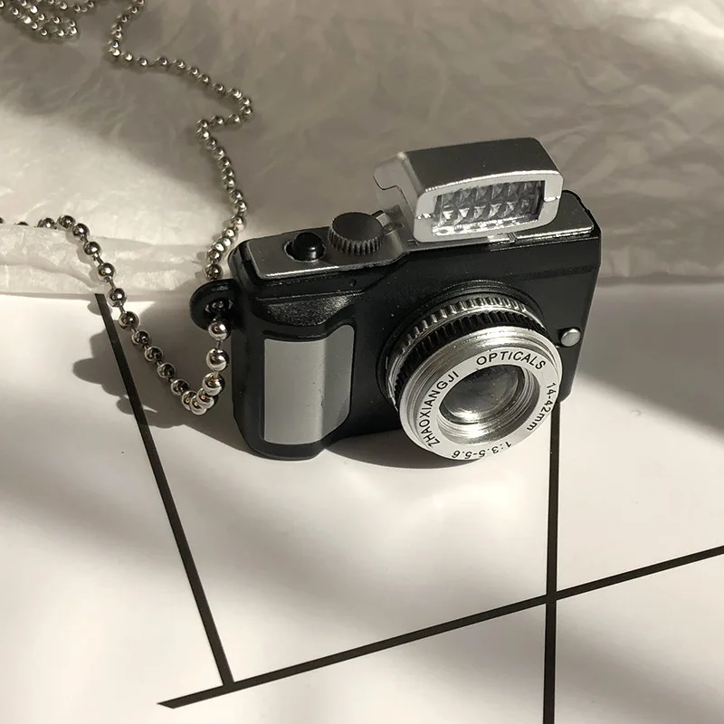 New Fashion Punk Mini Flash Camera Pendant Necklace for Women Men Vintage Creative Long Chain Camera Necklace Collar Jewelry