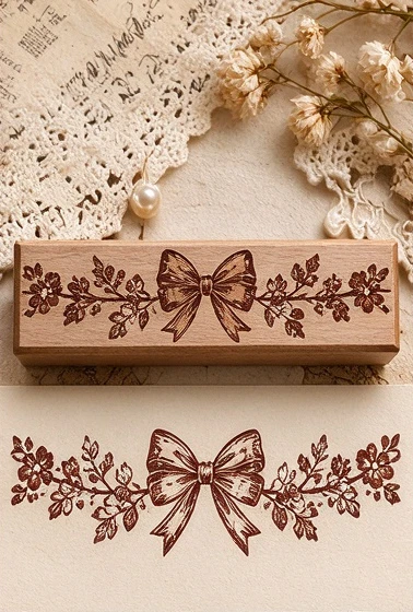 Houten kant rubberstempel patroon serie voor scrapbooking, knutseldecoratie en handgemaakte agenda's