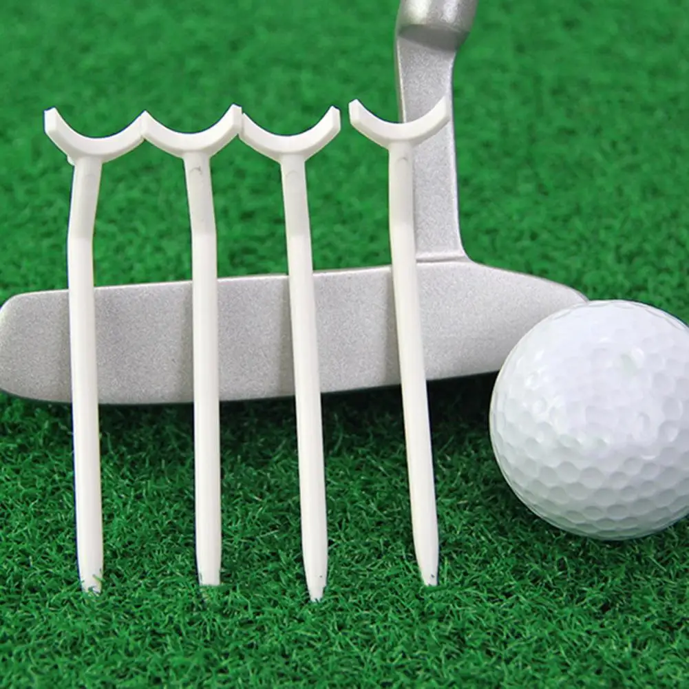 10Pcs 3-Prong Plastic Golf Tees Golf Driver Tees Curved Serving Pins Practice Training Golf Ball Holder Golf Accessories