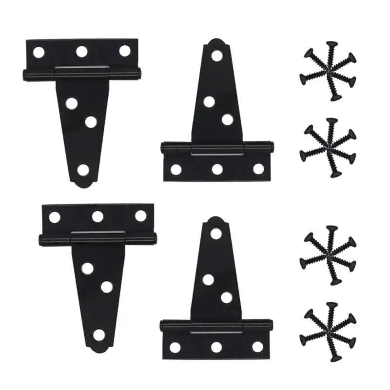 T Hinges Heavy Duty & Rust Resistant T Straps Hinges set for Wood Fence Gate Q81C