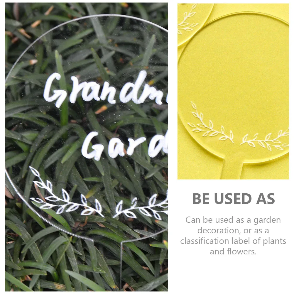 

Acrylic Label Replaceable Plant Tags Reusable Markers Plants Waterproof Labels Garden Potted