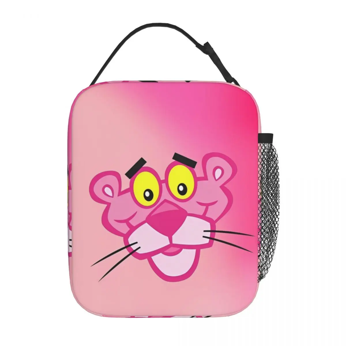 Pink Panther Face Insulated Lunch Bag Leakproof Reusable Thermal Bag Tote Lunch Box School Travel Bento Pouch