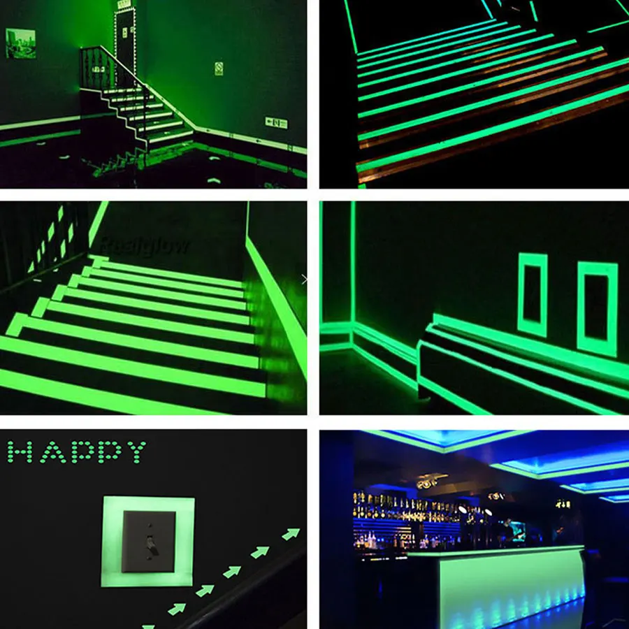 Luminous Tape 5M Self-adhesive Glow Security Protection In The Dark Safety Stage Stickers Home Decor Party Supplies Decorative