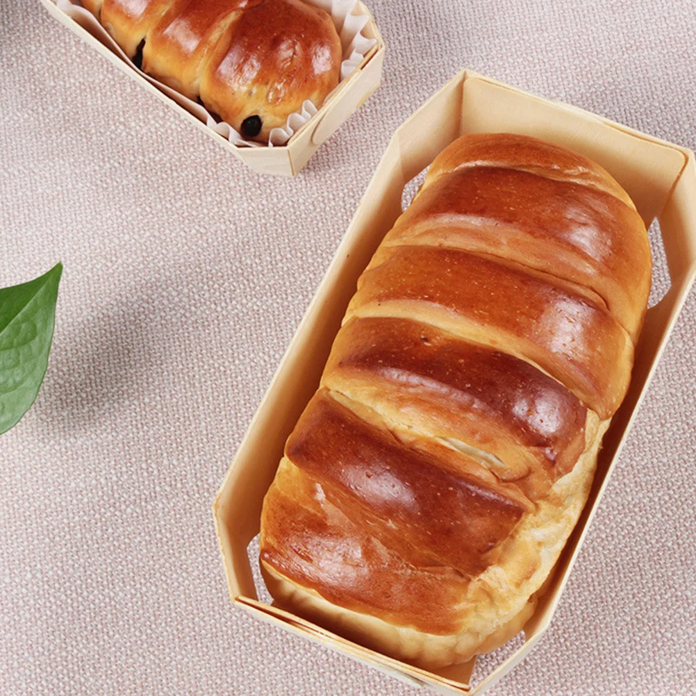 

10pcs Wooden Toast Box Baking Mold Nonstick Coating Easy Cleaning Kitchen Pan Bread Mold Family Dinner Party Heat Resistant