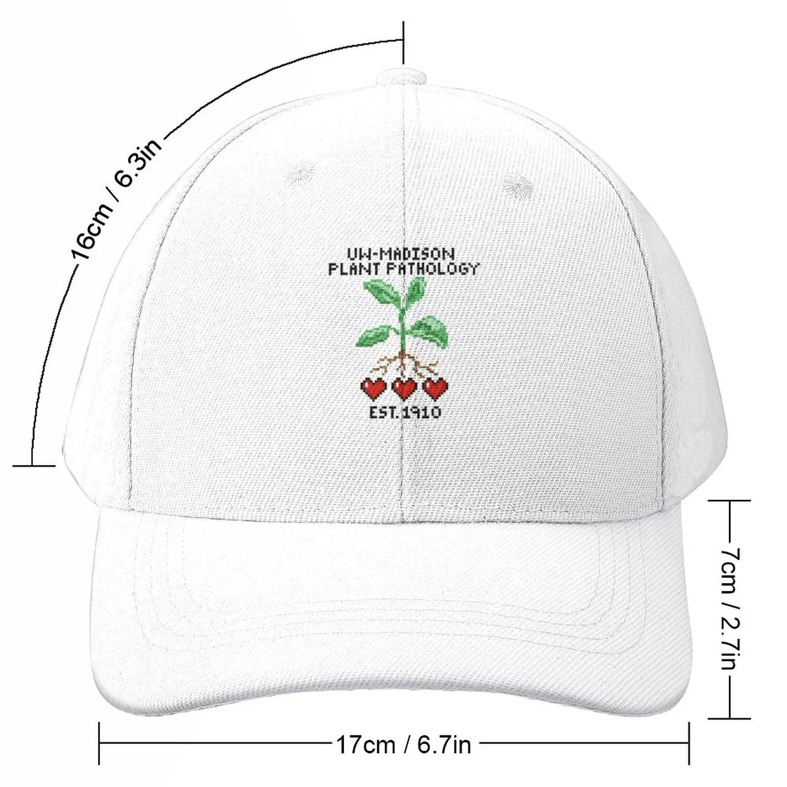 The UW-Plant Pathology Collection Baseball Cap Big Size Hat Wild Ball Hat Mountaineering Snap Back Hat Luxury Woman Men's