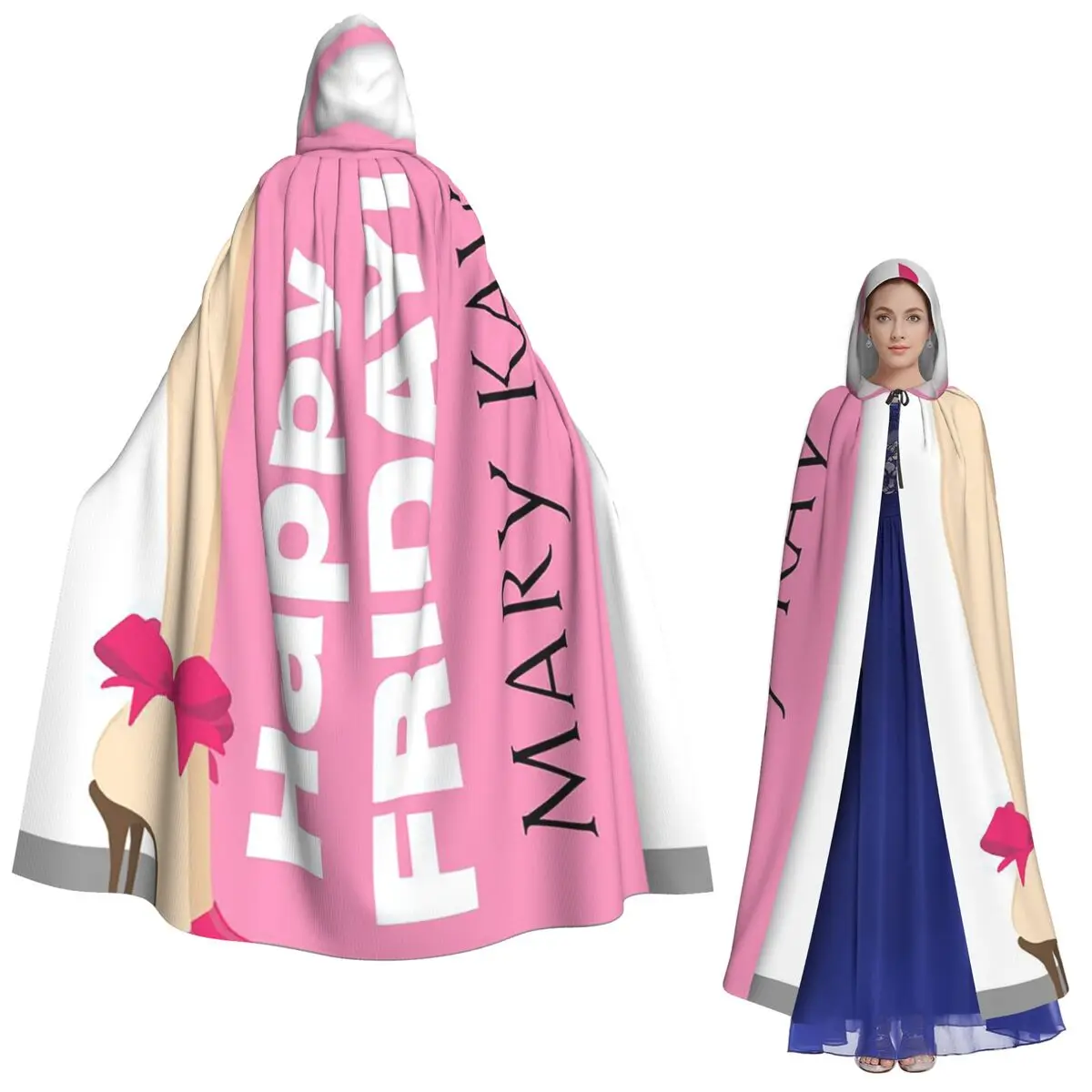 

Mary Kay Cosmetics Long Hooded Cloak Witch Medieval Costume Cosplay Cape HalloweenVampire Adult Unisex