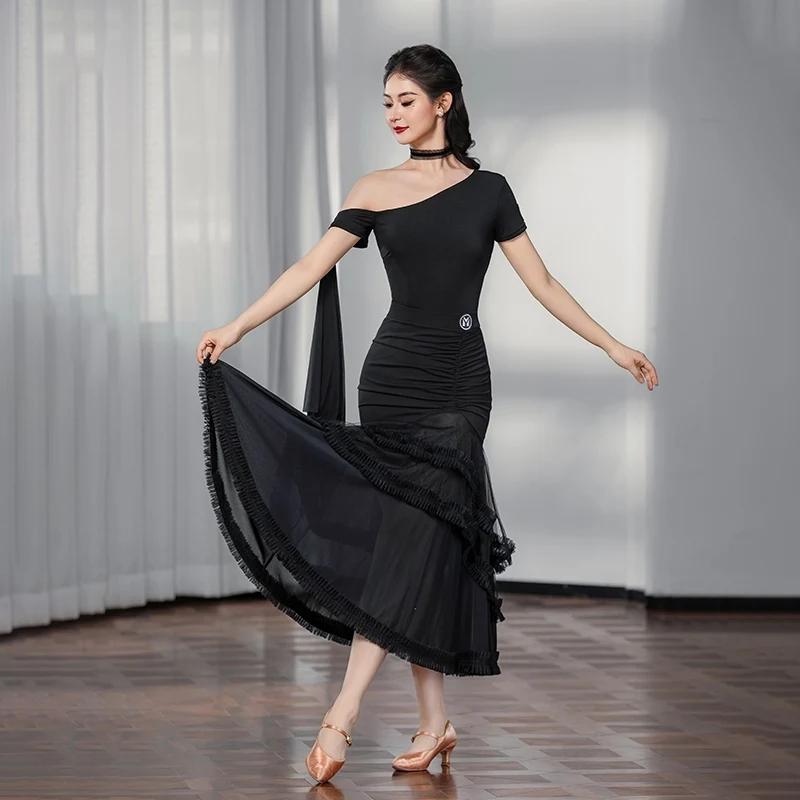 

Waltz Modern Dancing Suits Women Latin Dance Professional Costumes Adults Samba Ballroom Dance Clothes Stage Wear DQS20003