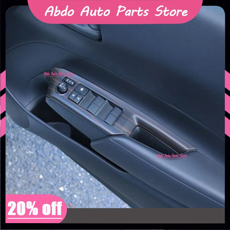 ABDO RHD For Toyota AQUA 2021 AQUA MXPK10 11 15 16 SERIES ABS carbonfiber Window glass Lift Button control  Switch  Panel Frame