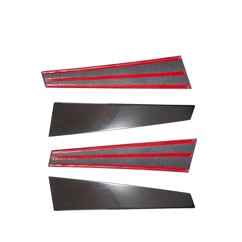 Dry Carbon Exterior Trims Carbon B-Pillars Car Window Decoration Panel Stick on for BMW 5 Series