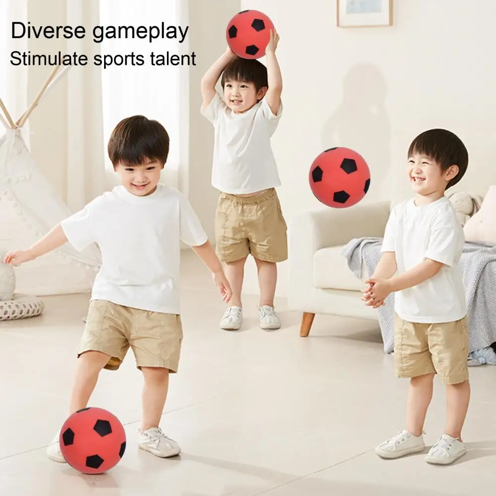 Safe Sports Equipment for Kids Silent Football Indoor Training Ball Soft Elastic Soccer Gear for Children Long-lasting for Youth