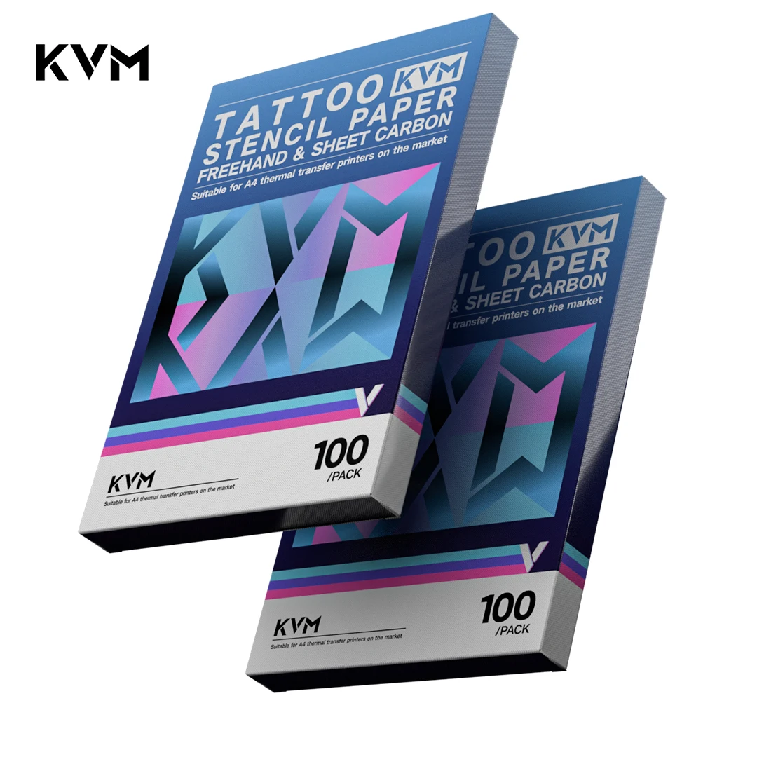 KVM 100 Blatt Tattoo-Transferpapier, A4, Thermokopierer, Schablonenpapier für Schablonenpapier, Tattoo-Transceiverpapier für Tätowierer