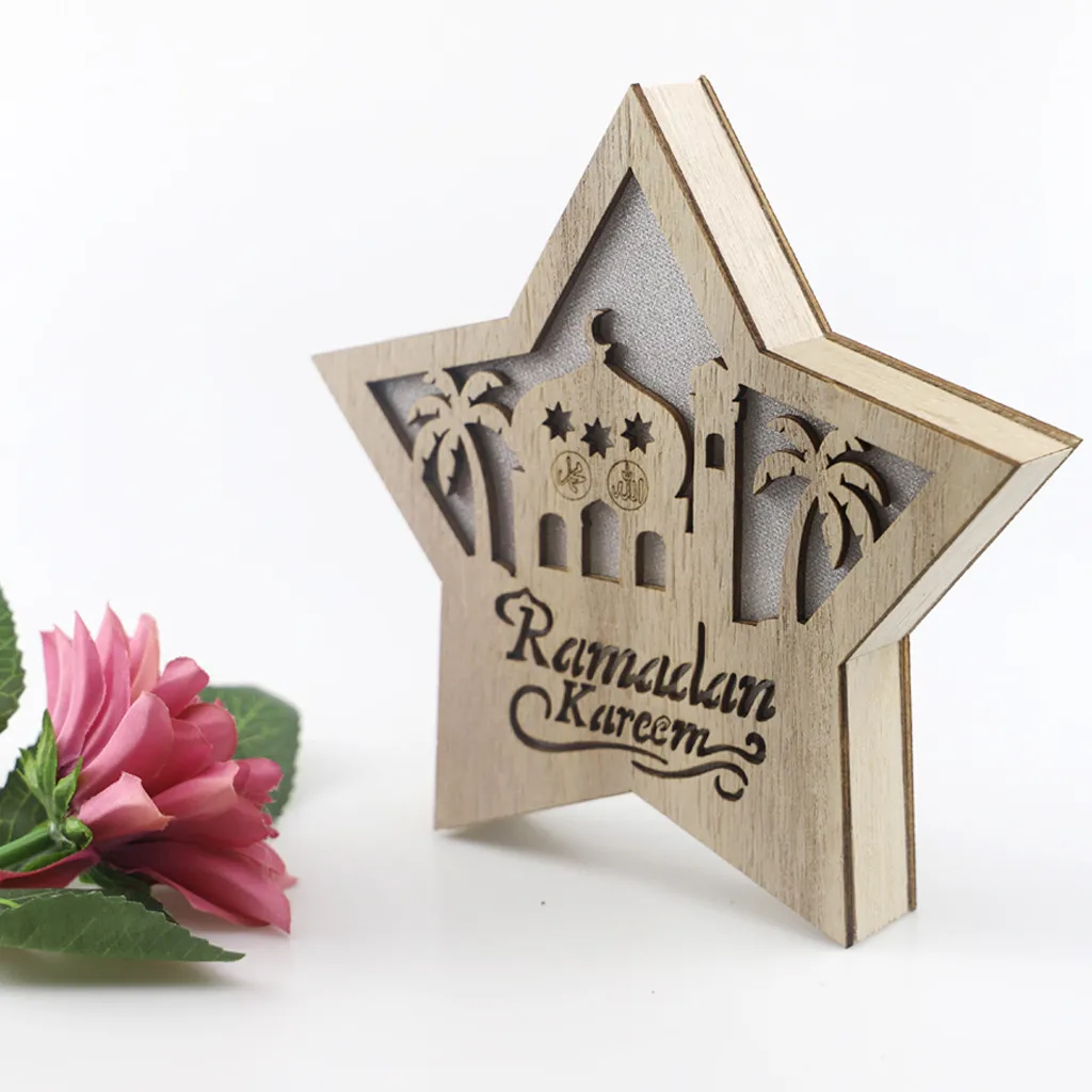 رمضان كريم عيد الميلاد المسيحي نجمة زخرفة مشهد المهد الديكور الخشب صديقة للبيئة نجمة لهدايا شجرة عيد الميلاد #5