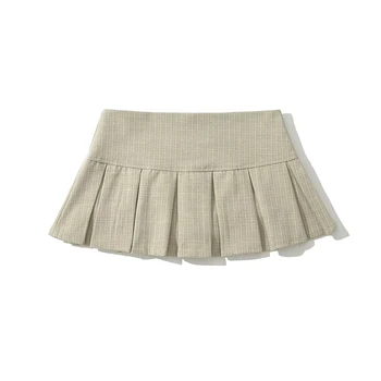 YENKYE American Retro Pleated Mini Skirt Women Sexy Low Waist Summer Skirts Cool Girl Y2K Saia 3 YENKYE American Retro Pleated Mini Skirt Women Sexy Low Waist Summer Skirts Cool Girl Y2K Saia 3