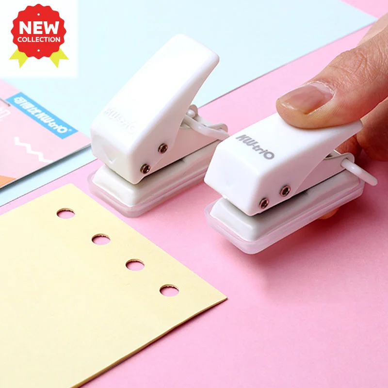 1pcs Cute Mini Single Hole Shape Punch For Planner Disc Ring DIY Paper Cutter Puncher Craft Machine Offices Stationery