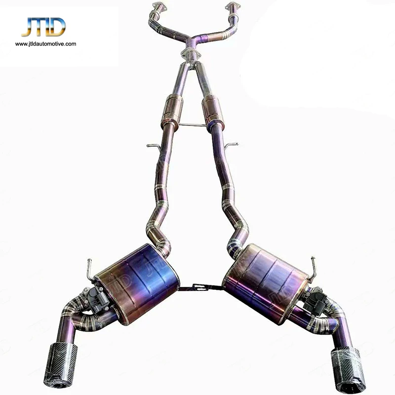 For Infiniti Q50 Sedan VQ37 VR30 Engine Complete Titanium Exhaust System, Valved Catback, Performance Sound Upgrade