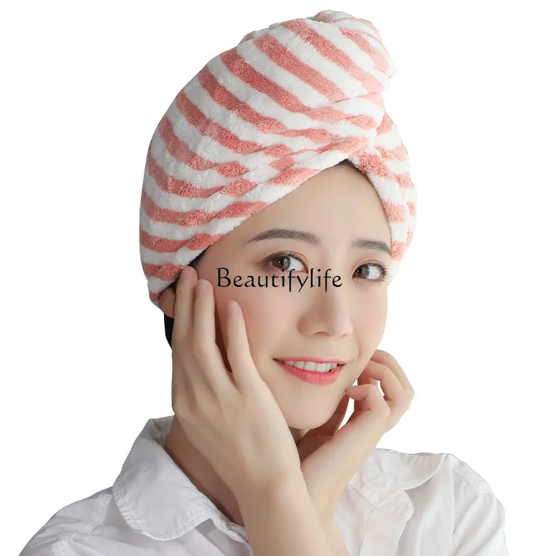 

Hair-Drying Cap Women's Long Hair Wash Headcloth Absorbent Quick-Drying Towel Head Wiping Hair Drying Towel Thickened Shower Cap