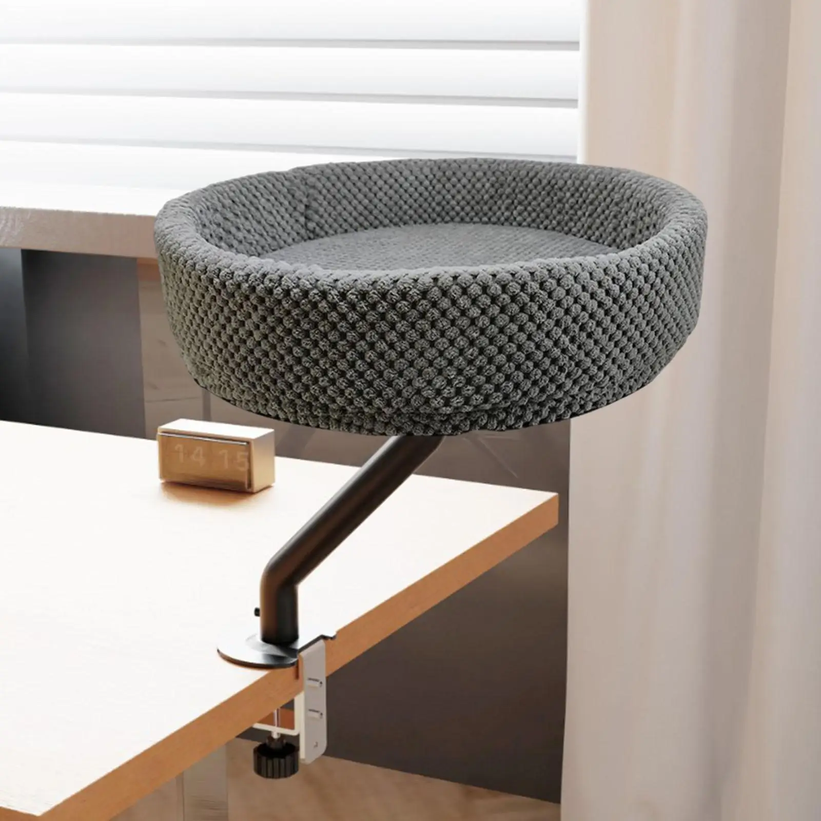 

Cat Nest with Rotatable Elevated 360° Rotating Cat Desk Perch Cat Desk Hammock Desk Kitten Nest for Office Indoor Cats Kitten