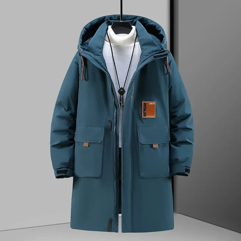 170KG Winter thick medium-length cotton coat plus size loose winter jacket tide jacket big yards clothing man 12XL 11XL Parkas