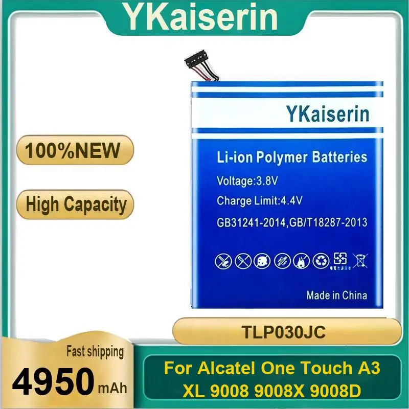 

TLP030JC Long Lasting For Alcatel One Touch A3 XL 9008 9008X 9008D Mobile Phone Battery Rapid Charging 4950Mah