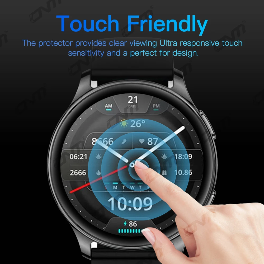 Película protectora 5D para Amazfit POP 3R, Protector de pantalla antiarañazos para Amazfit POP 3R, Protector de reloj inteligente (no de vidrio)