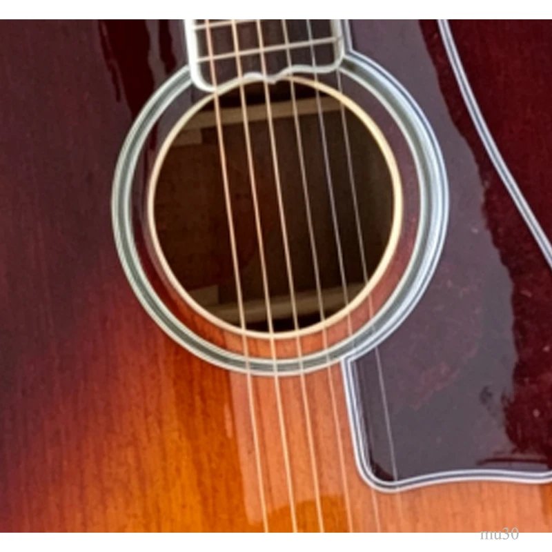 chestnut brown finish mahogany neck acoustic guitar,bone nut and bone saddle, no electronic components