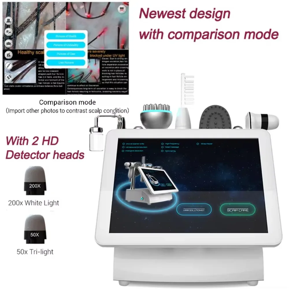 Best Price Professional Scalp Detector Analyzer for Hair and Scalp 5 in 1 Scalp Massage/ Analyzer High Frequency Device