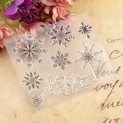 2025 Snowflake Clear Stamp Transparent Silicone DIY Christmas Stamp Sheet for Scrapbooking Making Album Photo Handmade Decor