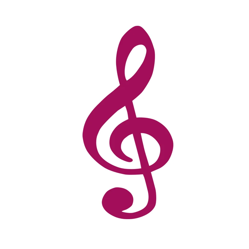 Treble Clef Music Piano Guitar Vinyl Die Cut Car Decal Sticker   Window Wall Bumper Laptop Sticker 20 Colours Available