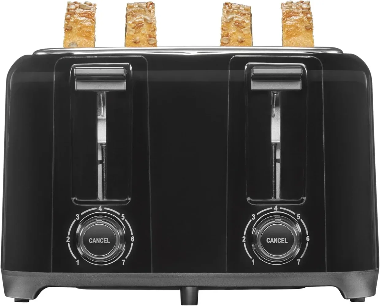 4-Scheiben-Toaster mit extra breiten Schlitzen für Bagels, Cool-Touch-Wände, Schatten wähler, Toast-Boost, automatischer Abschalt-und Abbruch taste