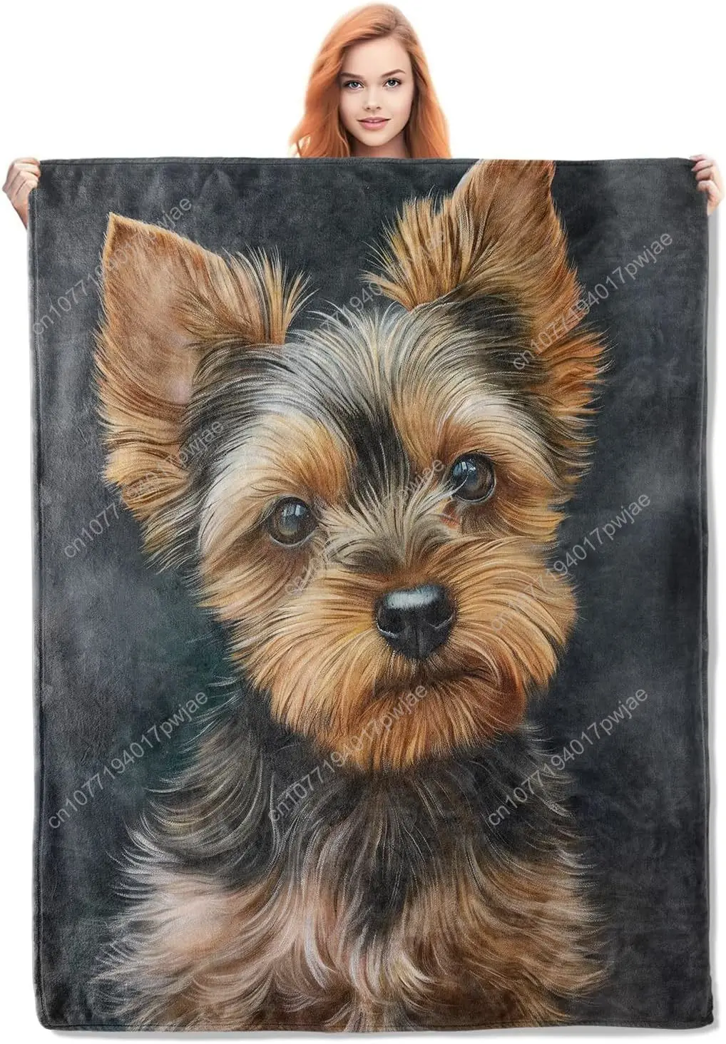 

Cute Yorkshire Terrier Blanket Gifts for Women Girls Soft Warm Lightweight Cozy Plush Animal Dog Throw Blankets Custom blankets